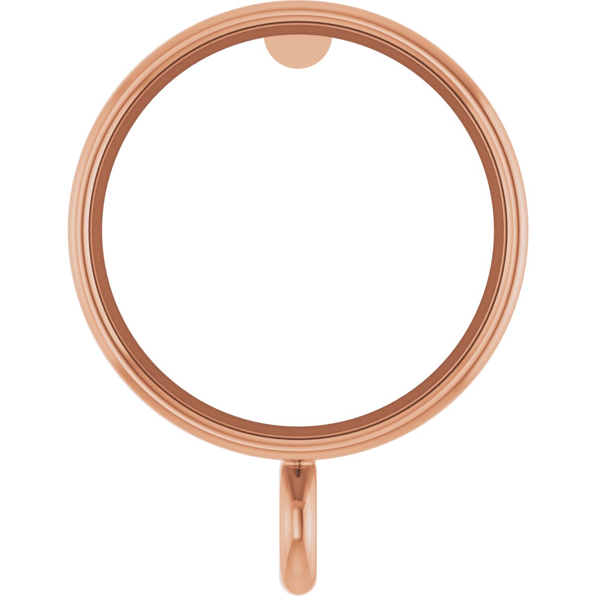 Round Micro Bezel Earring Setting