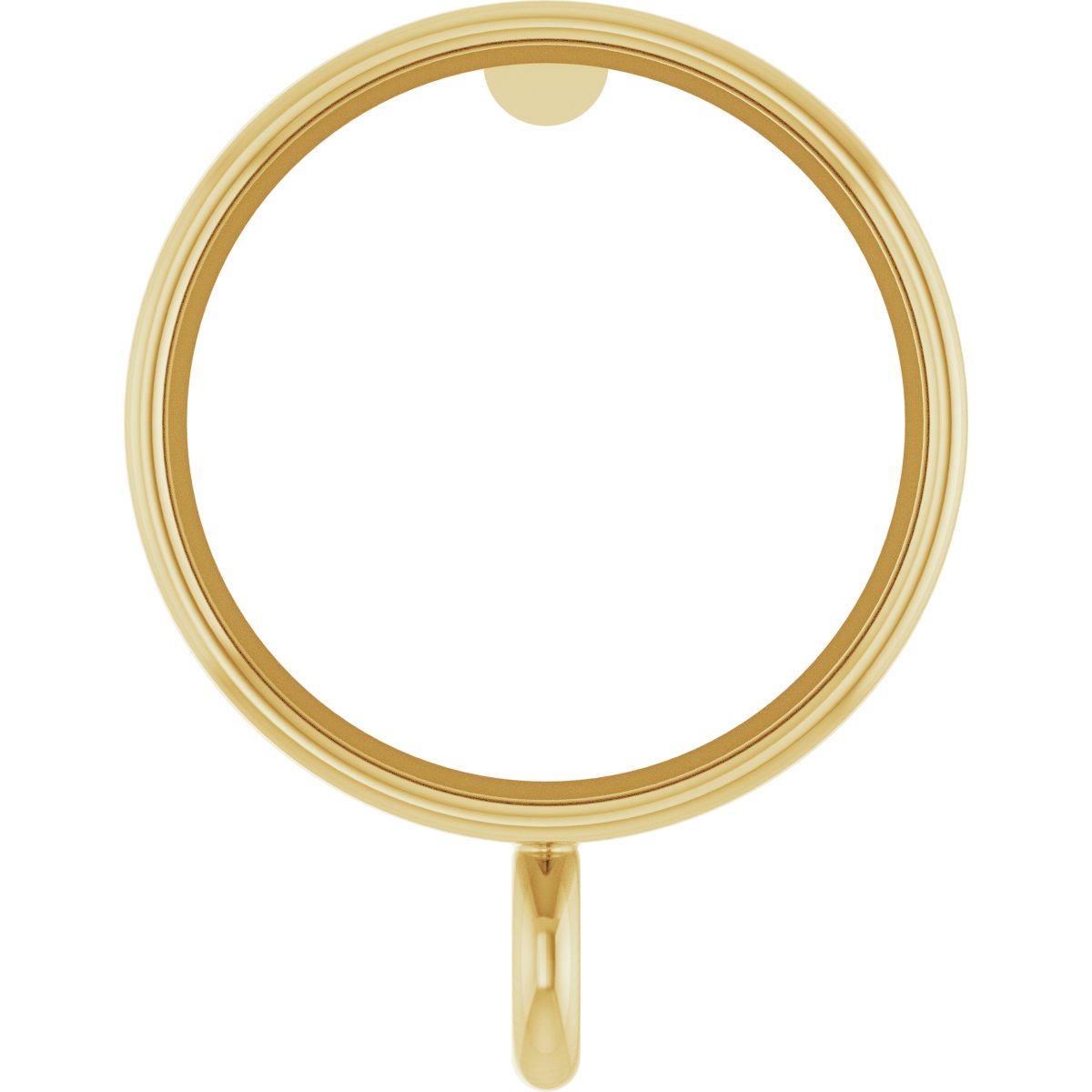 Round Micro Bezel Earring Setting