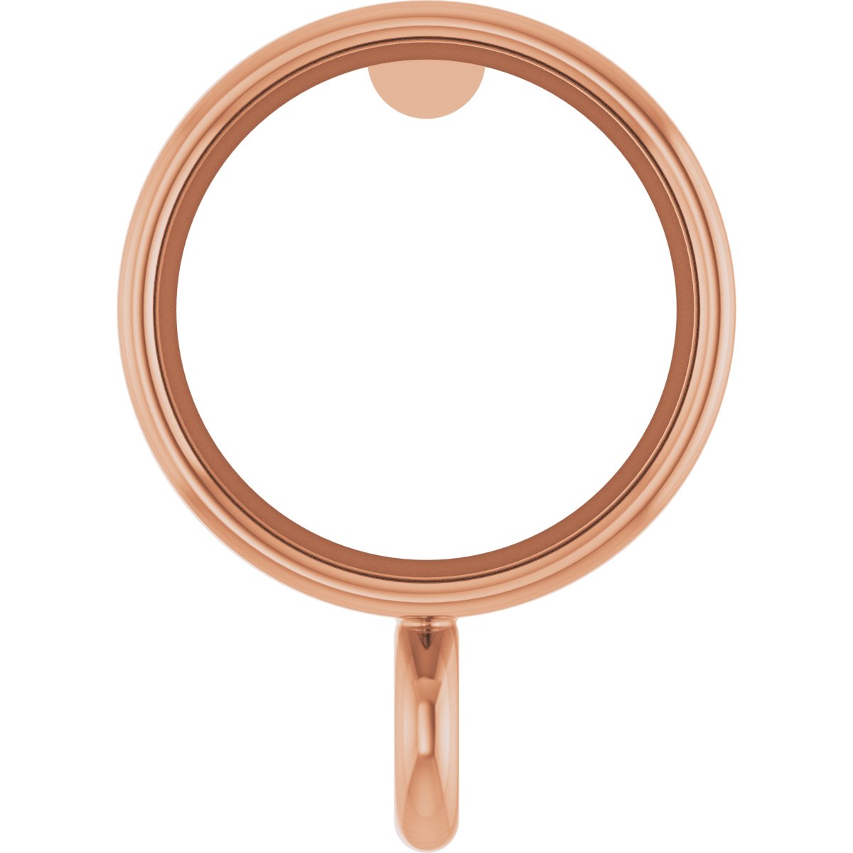 Round Micro Bezel Earring Setting