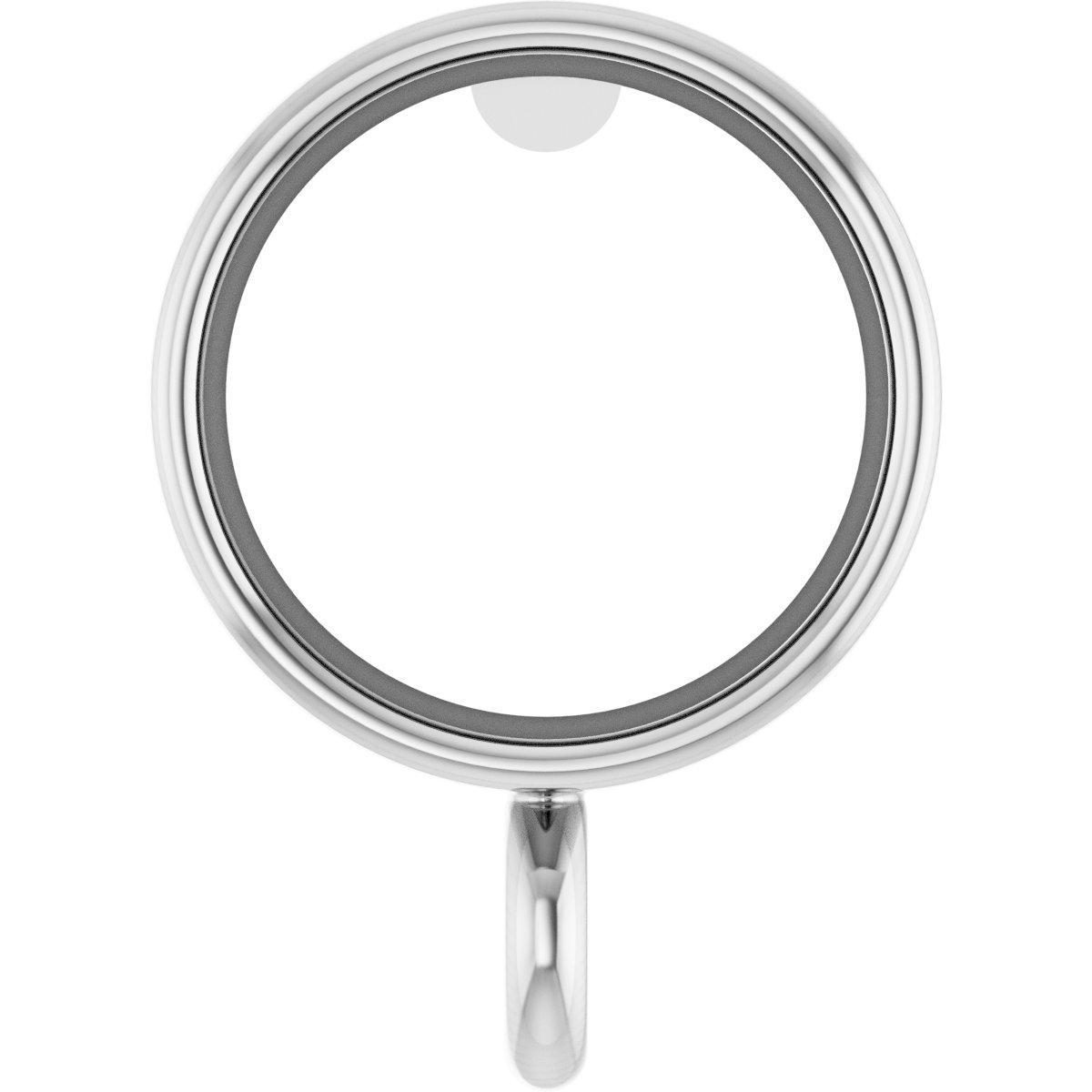 Round Micro Bezel Earring Setting