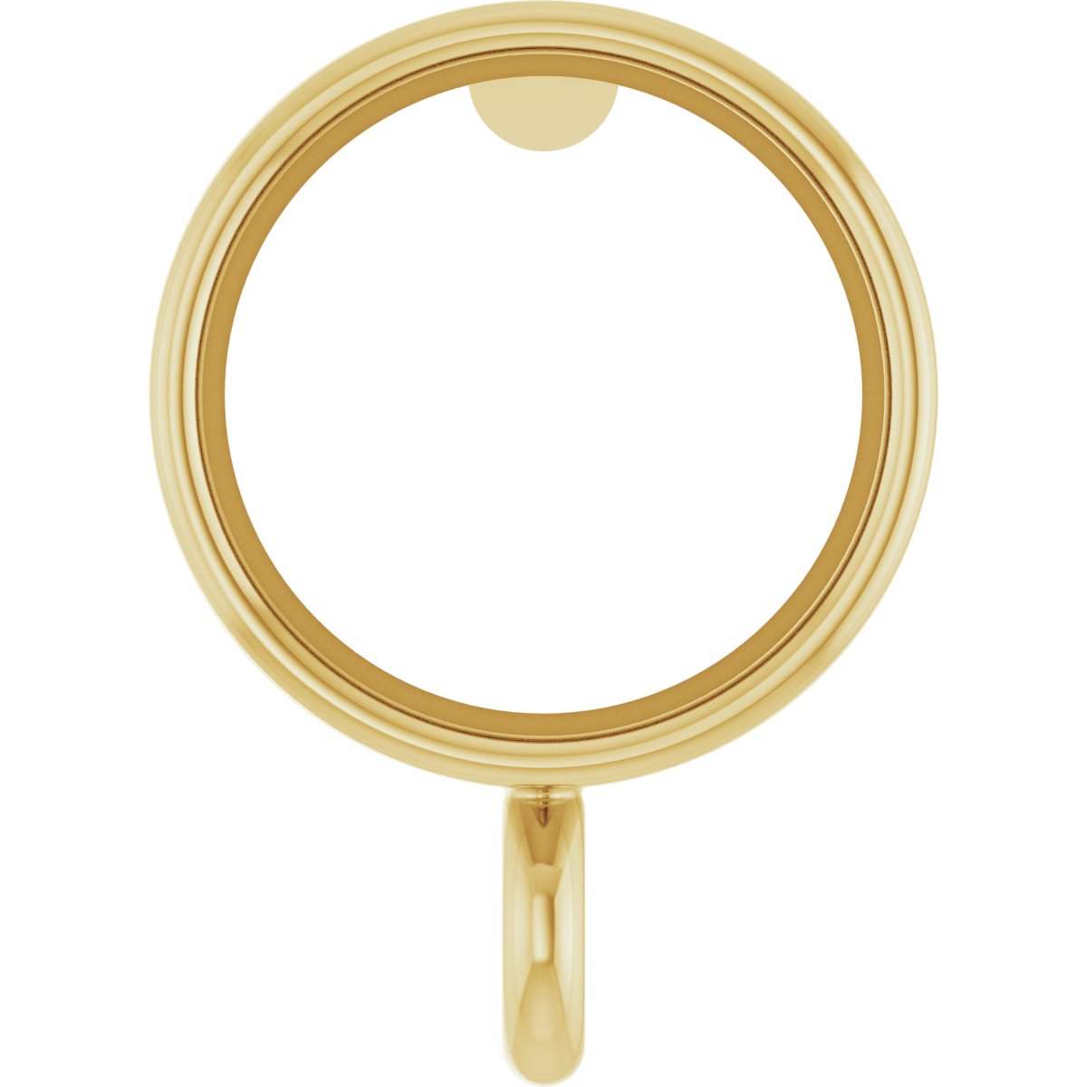 Round Micro Bezel Earring Setting