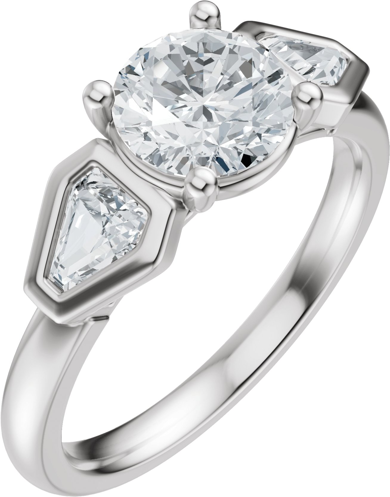 14K White Gold 6.5 mm Round 5/8 CTW Lab-Grown Diamond Semi_Set Engagement Ring