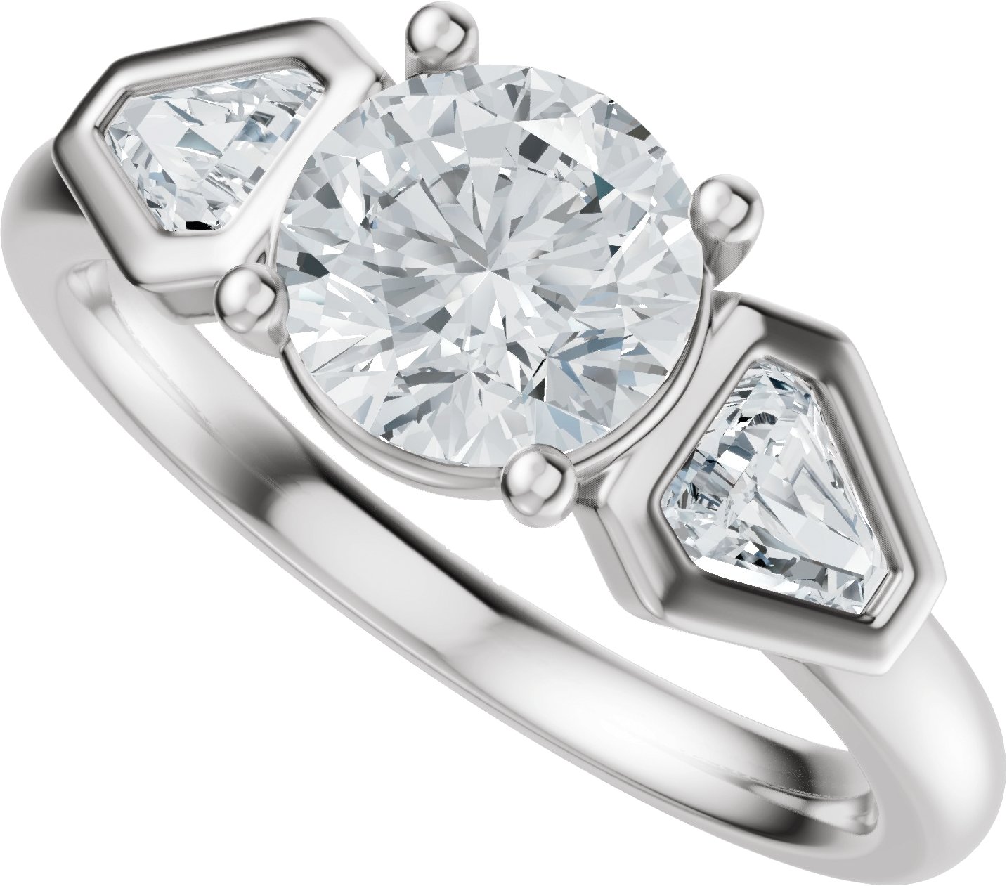 14K White Gold 6.5 mm Round 5/8 CTW Lab-Grown Diamond Semi_Set Engagement Ring