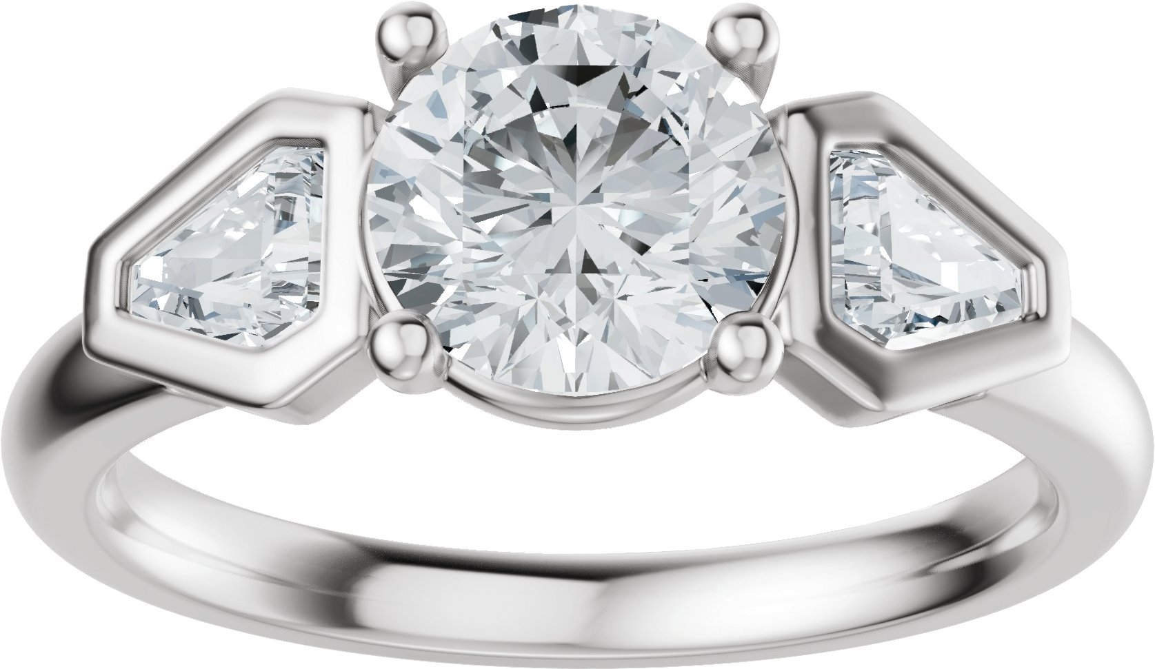 14K White Gold 6.5 mm Round 5/8 CTW Lab-Grown Diamond Semi_Set Engagement Ring