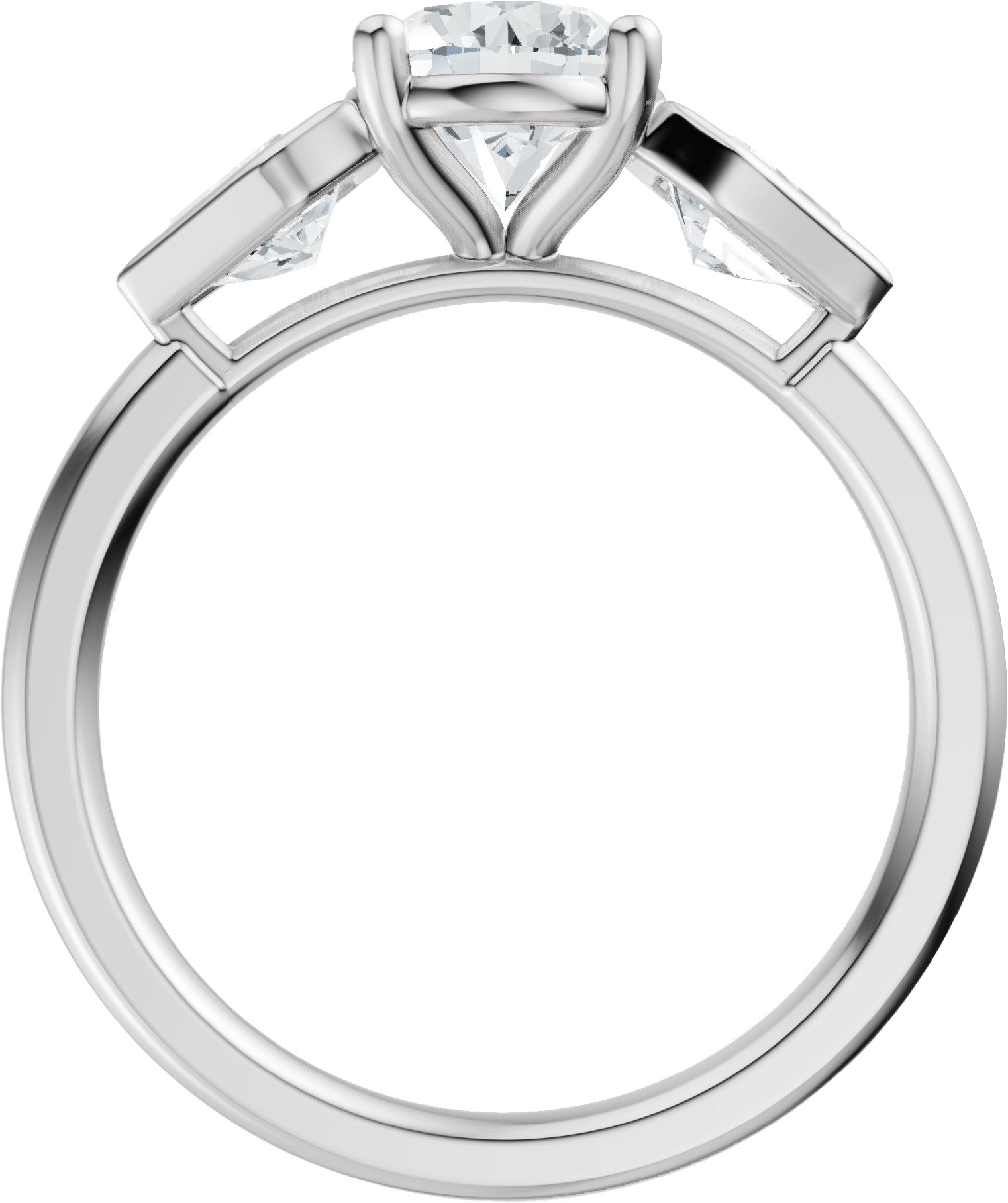 14K White Gold 6.5 mm Round 5/8 CTW Lab-Grown Diamond Semi_Set Engagement Ring