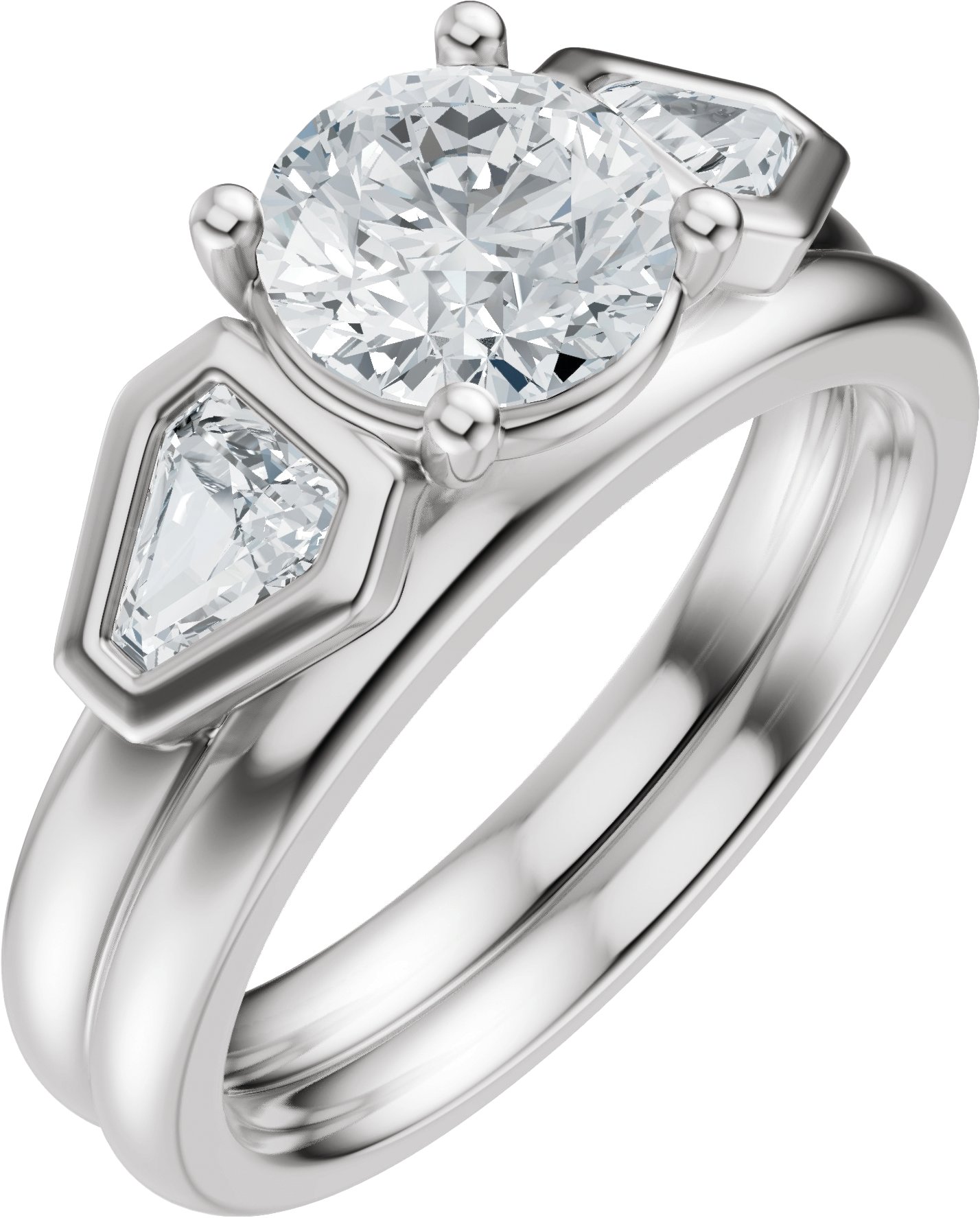 14K White Gold 6.5 mm Round 5/8 CTW Lab-Grown Diamond Semi_Set Engagement Ring