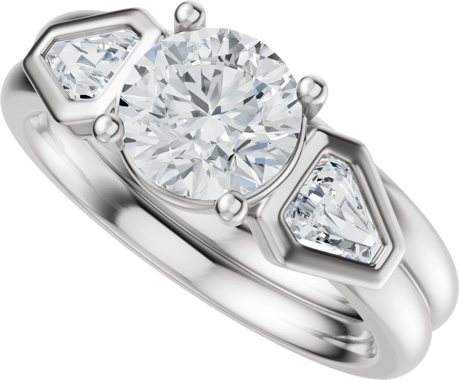14K White Gold 6.5 mm Round 5/8 CTW Lab-Grown Diamond Semi_Set Engagement Ring