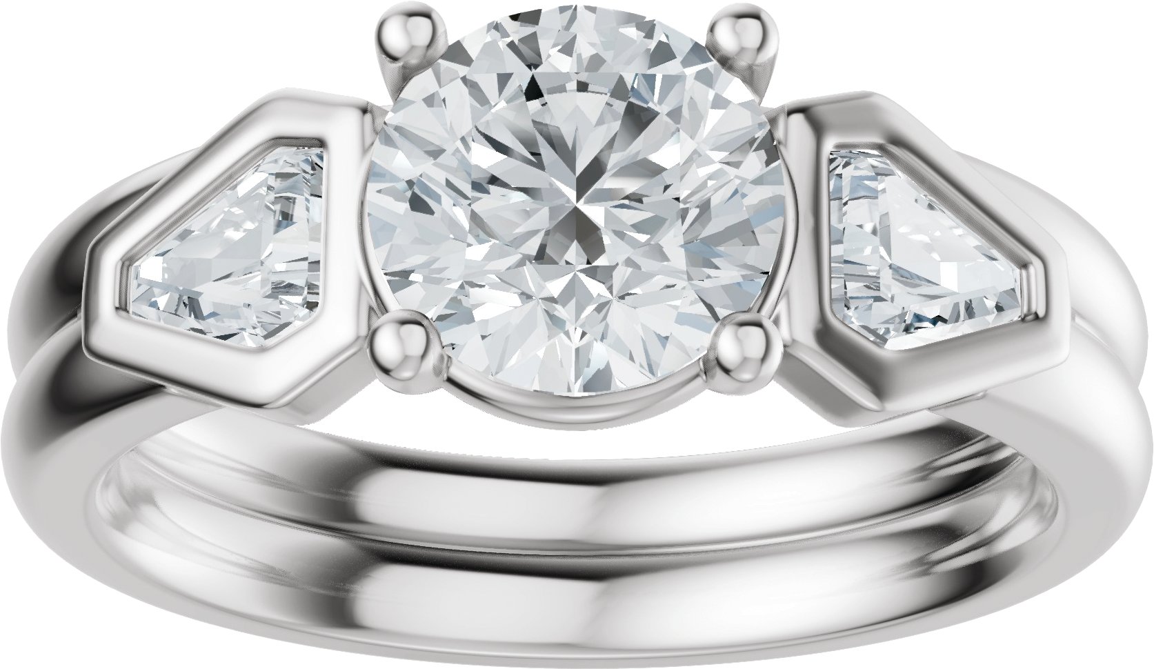 14K White Gold 6.5 mm Round 5/8 CTW Lab-Grown Diamond Semi_Set Engagement Ring