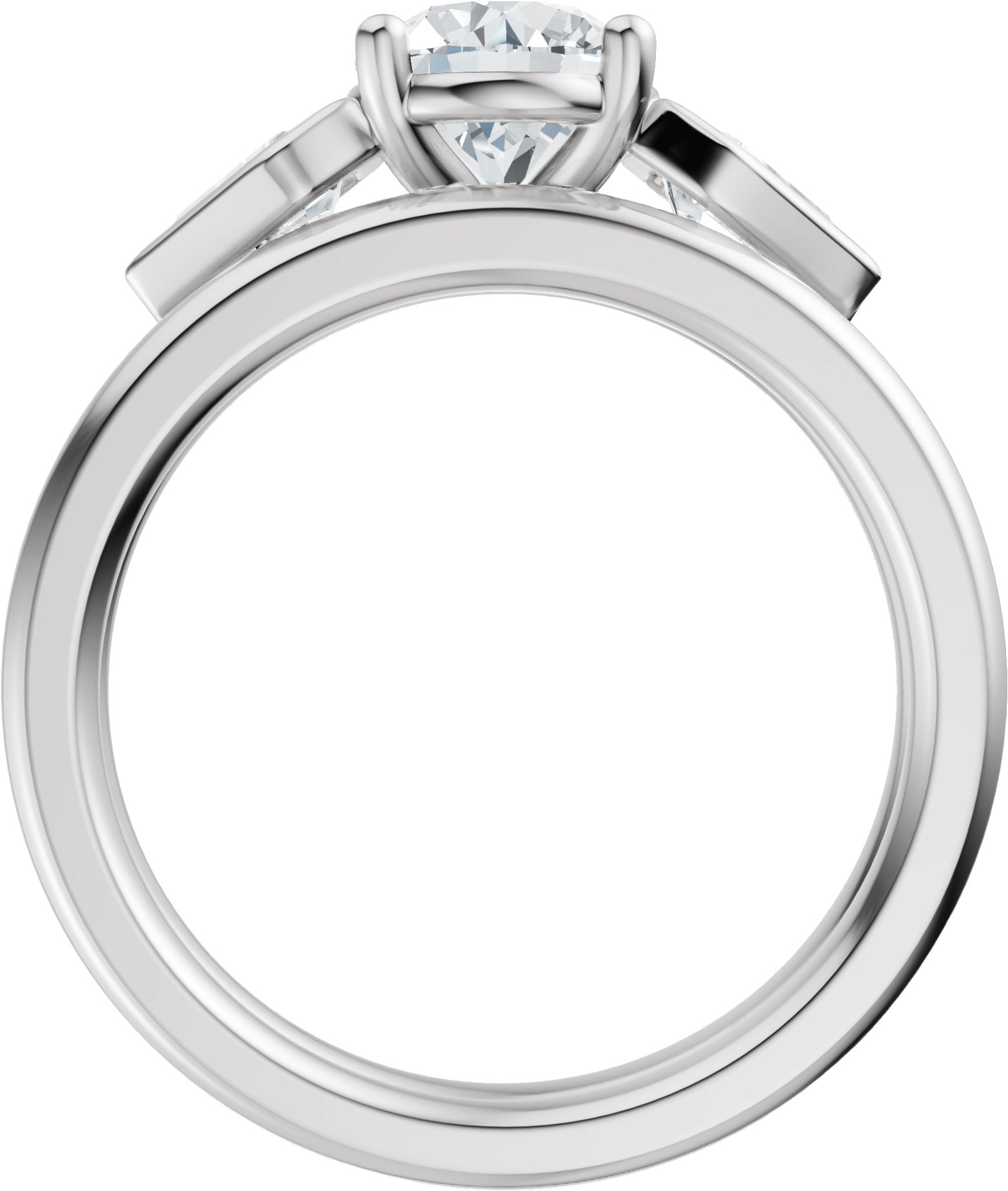 14K White Gold 6.5 mm Round 5/8 CTW Lab-Grown Diamond Semi_Set Engagement Ring