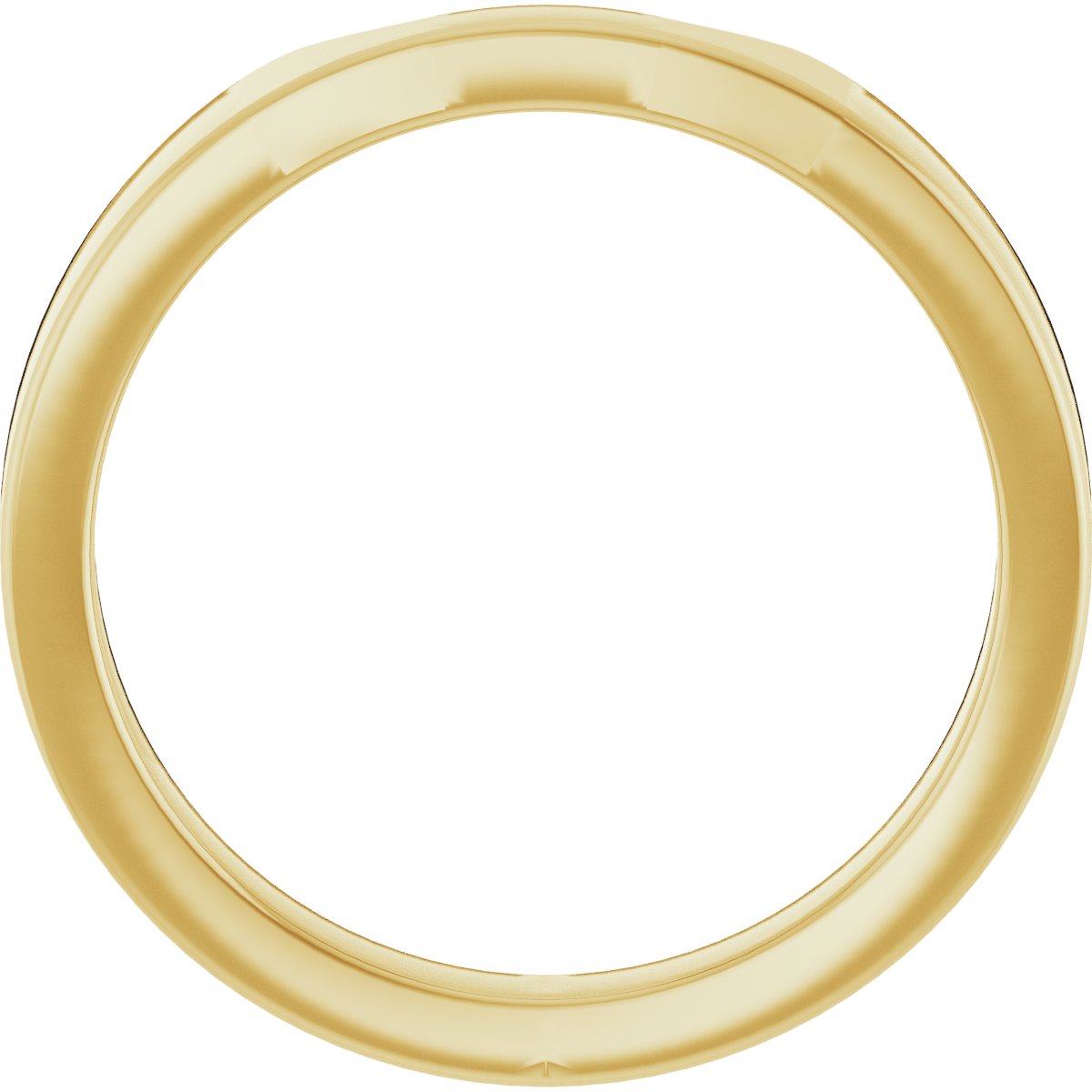 Alternative view of Emerald Contour Band – 14K Yellow Gold
