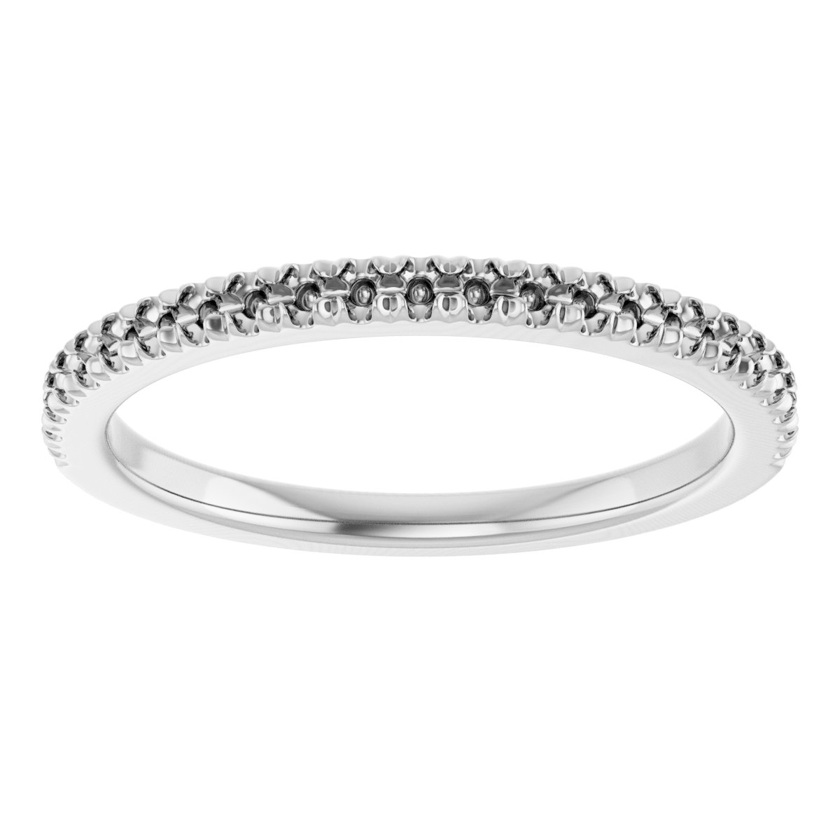 French-Set Matching Band Mounting for 9 mm Round Ring view 3