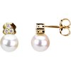Freshwater Cultured Pearl and Diamond Earrings Ref. 2746337