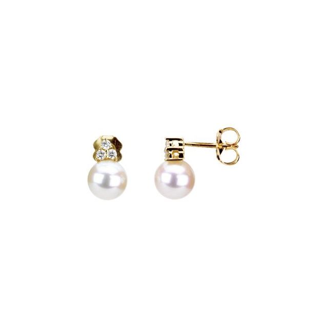 Accented  Pearl Earrings