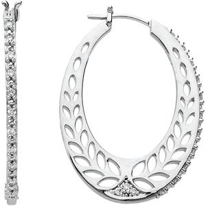 Floral U-Hoop Earrings