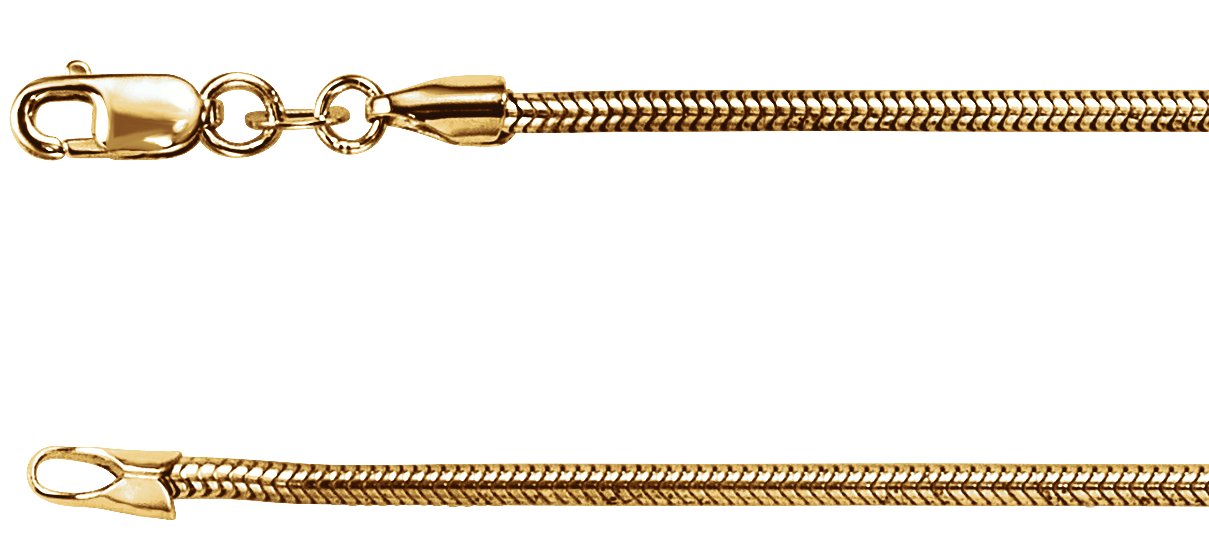 1 mm Round Snake Chain