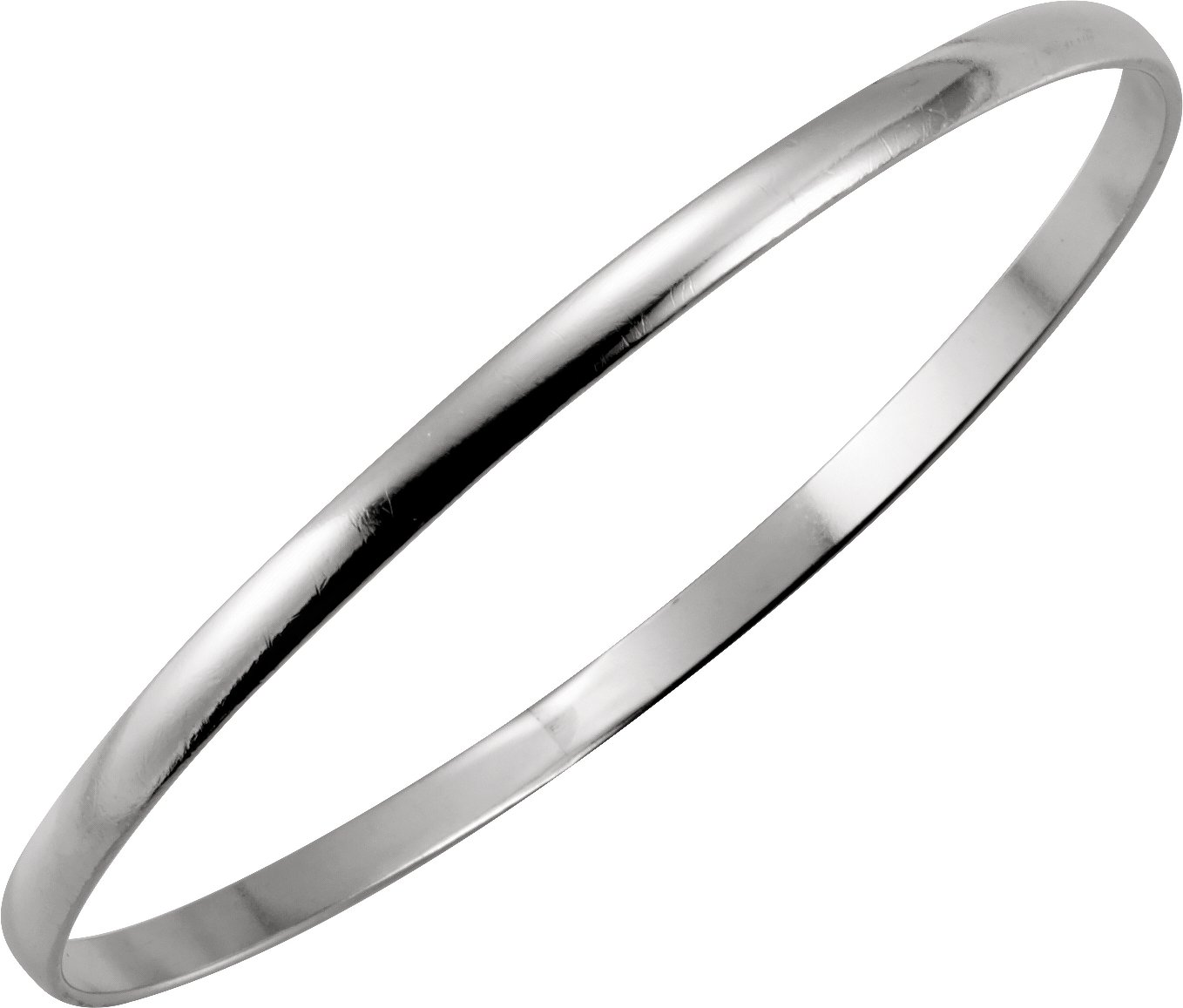 Sterling Silver 4 mm Bangle 8 Bracelet