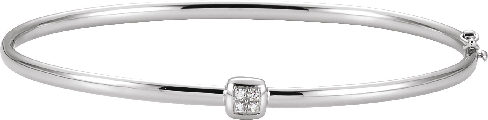 Diamond Hinged Bangle Bracelet