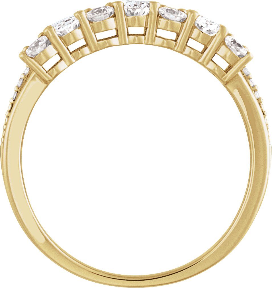 Alternative view of 1 1/2 CTW Lab-Grown Diamond Anniversary Band – 14K Yellow Gold
