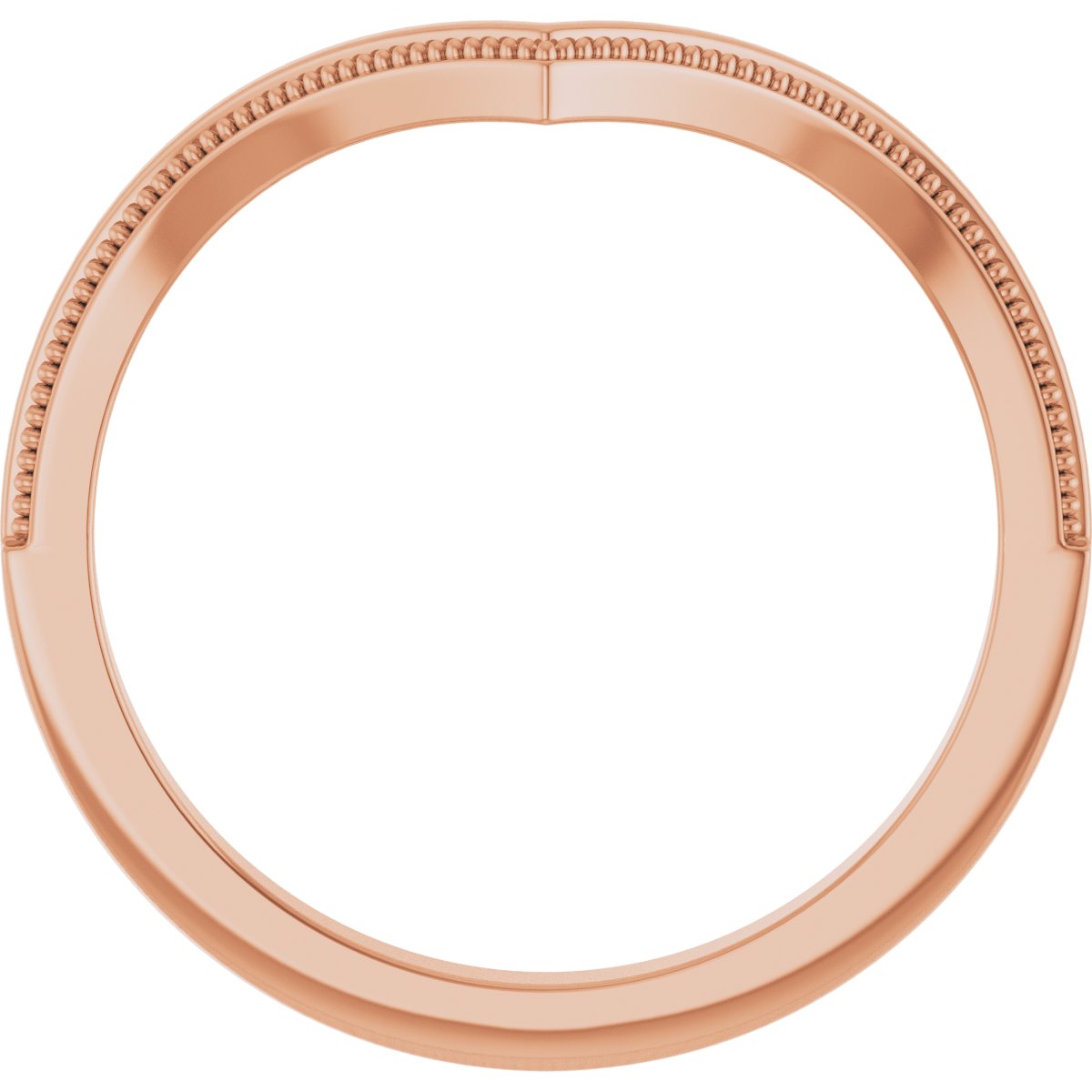 Alternative view of Contour Band – 14K Rose Gold