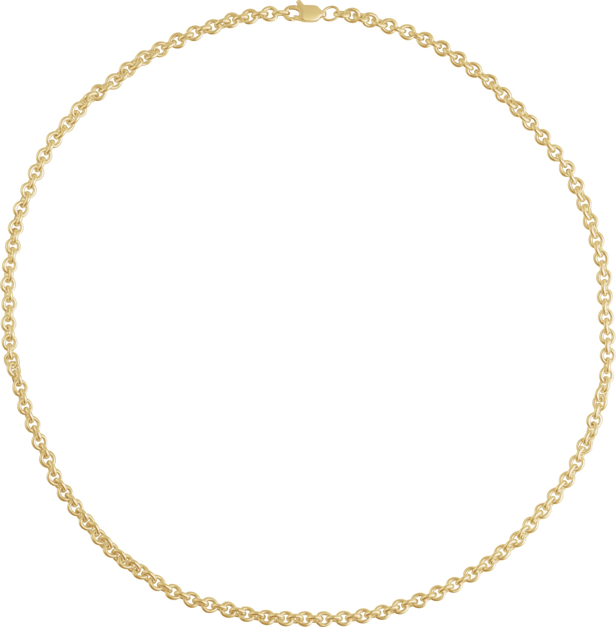 14K Yellow Gold-Filled 4 mm Cable 16 Chain