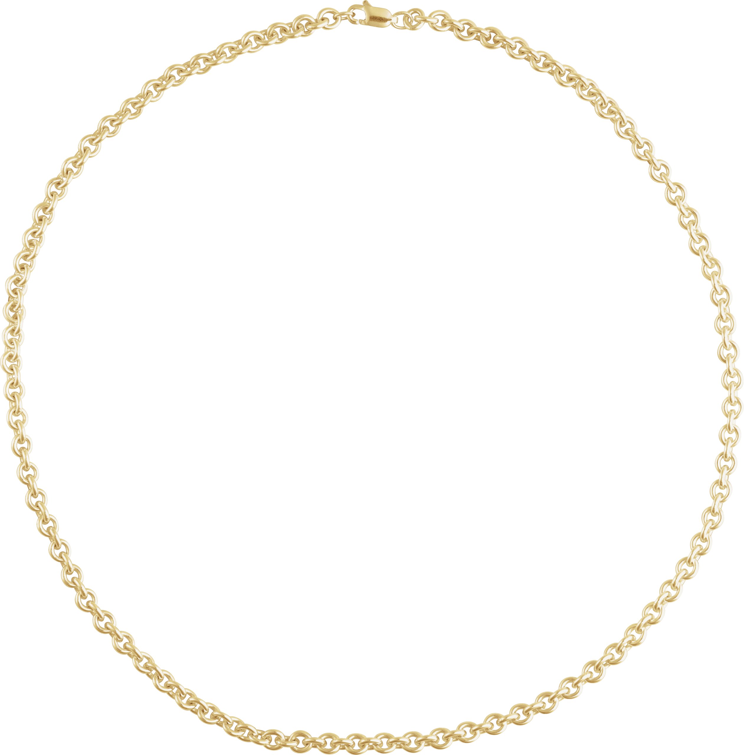 14K Yellow Gold-Filled 4.4 mm Cable 16 Chain
