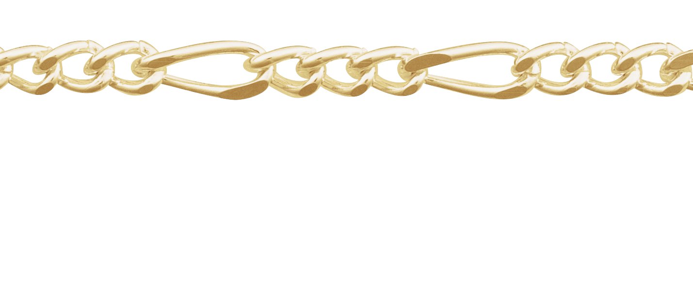 2.5 mm Figaro 20" Chain view 2