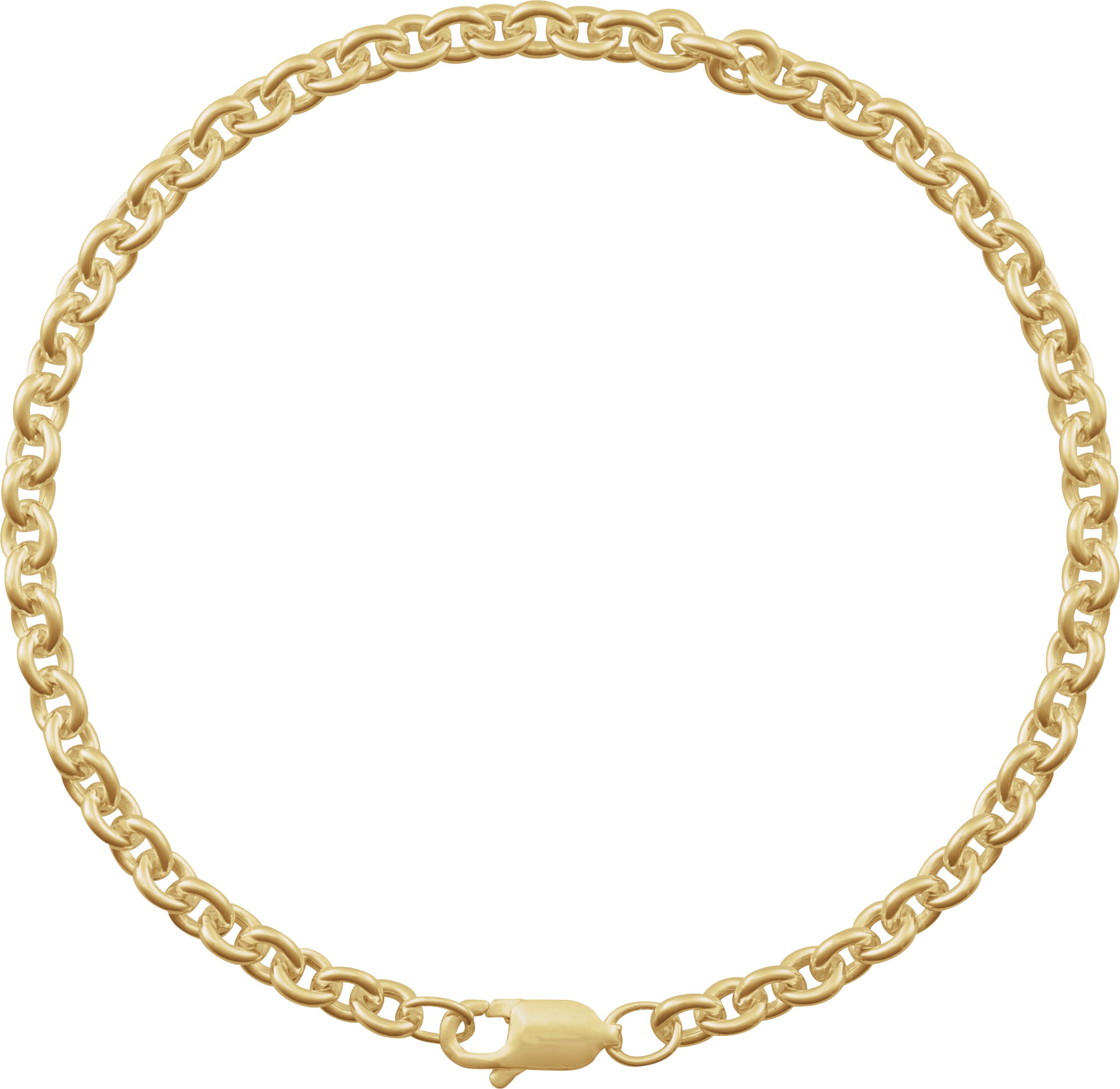 14K Yellow Gold-Filled 4 mm Cable 7 Chain