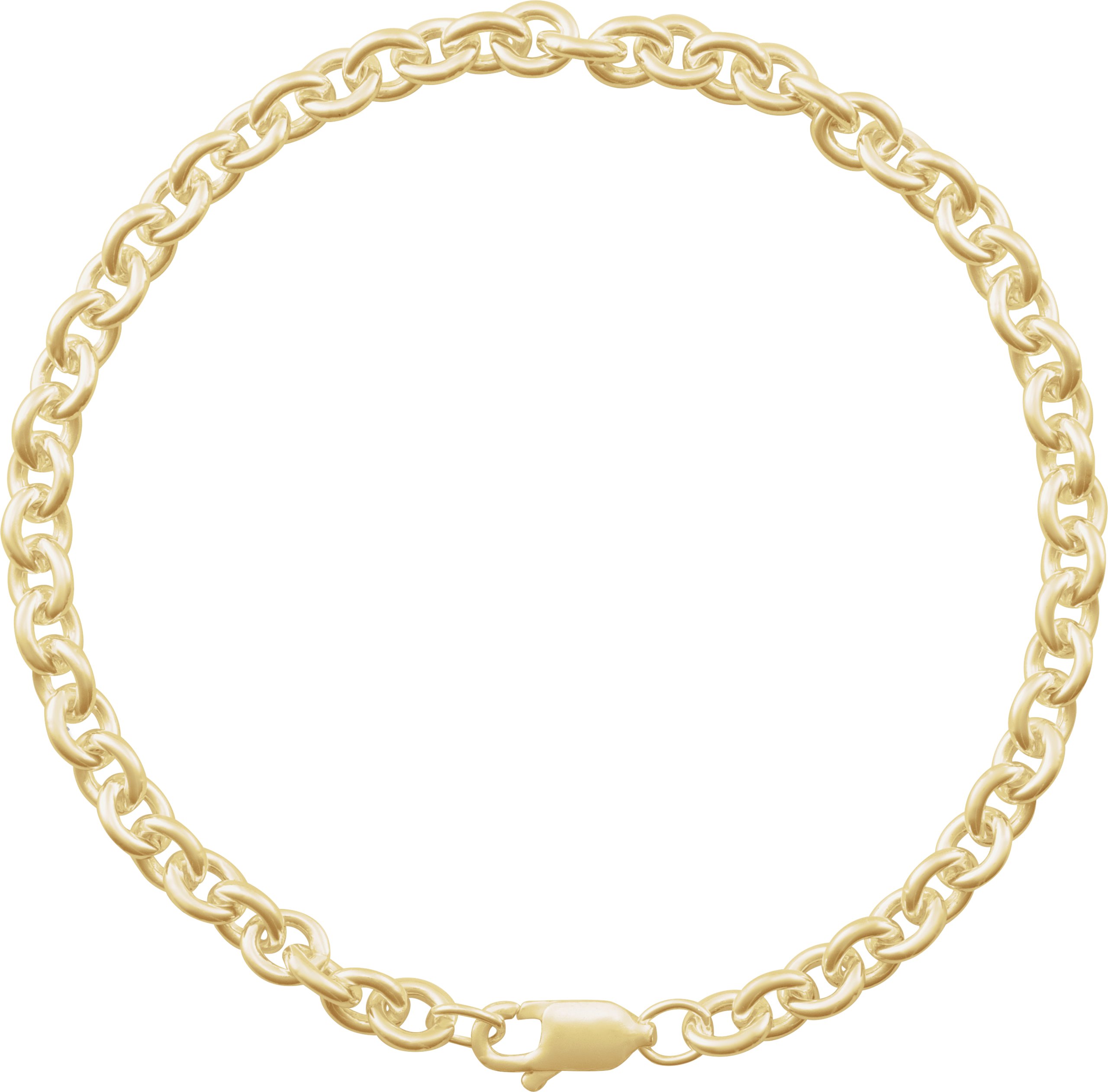 14K Yellow Gold-Filled 4.4 mm Cable 7 Chain