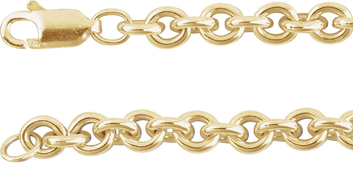 14K Yellow Gold-Filled 4.4 mm Cable 16 Chain