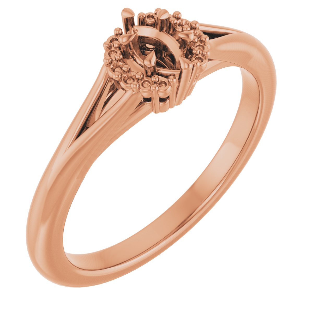 Claw-Prong Accented Engagement Ring