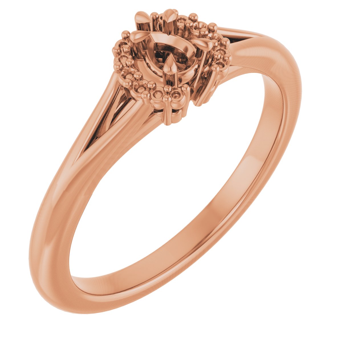 Claw-Prong Accented Engagement Ring