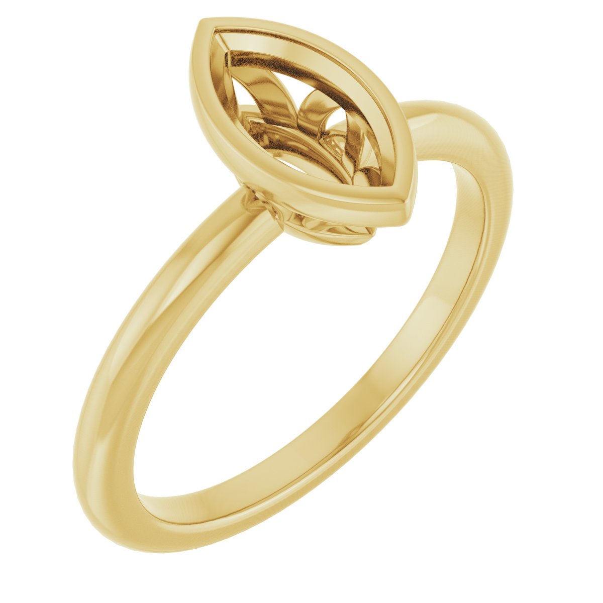 Bezel-Set Engagement Ring