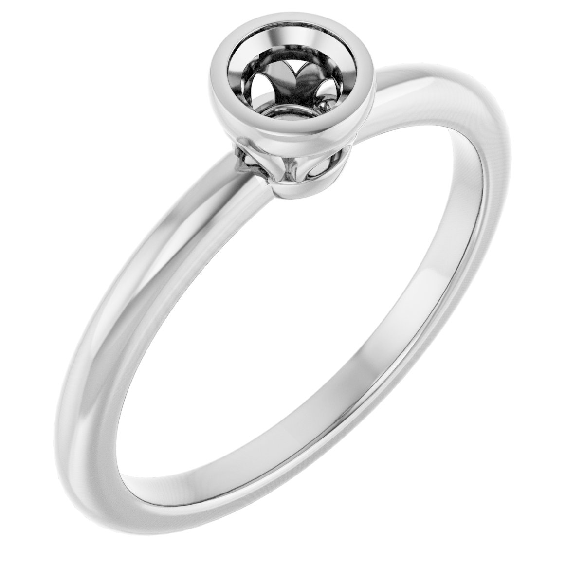 Bezel-Set Engagement Ring
