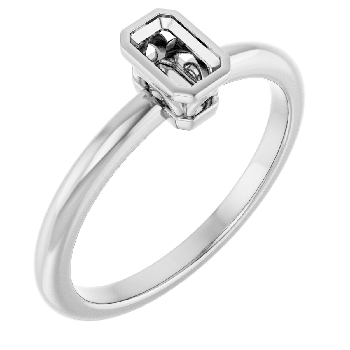 Bezel-Set Engagement Ring