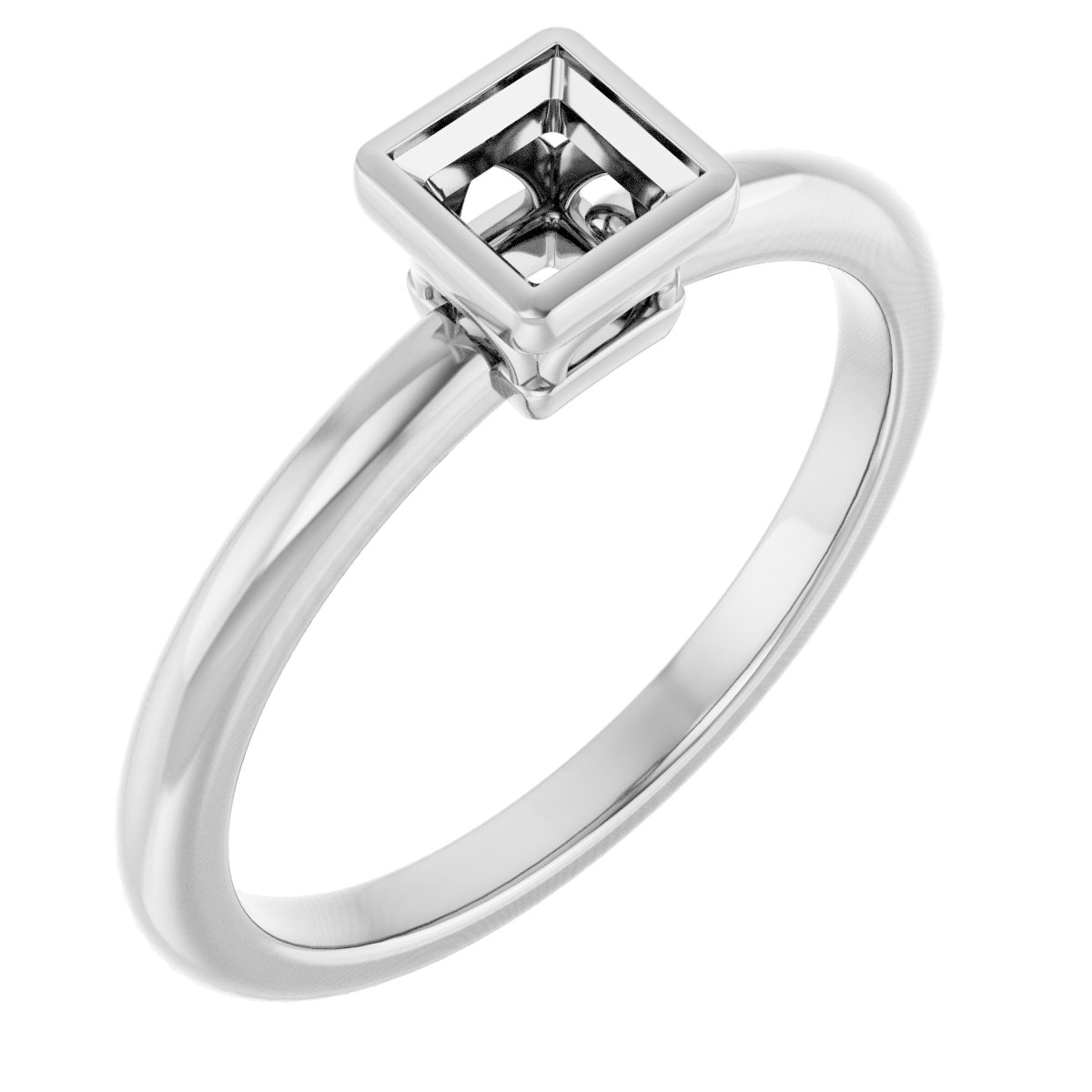 Bezel-Set Engagement Ring