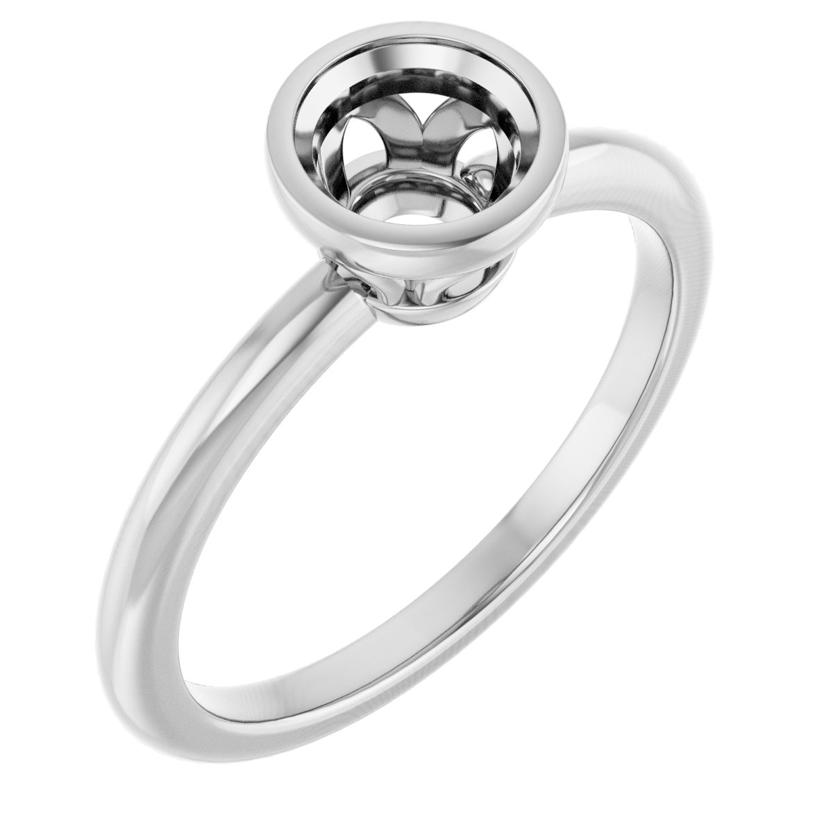 Bezel-Set Engagement Ring