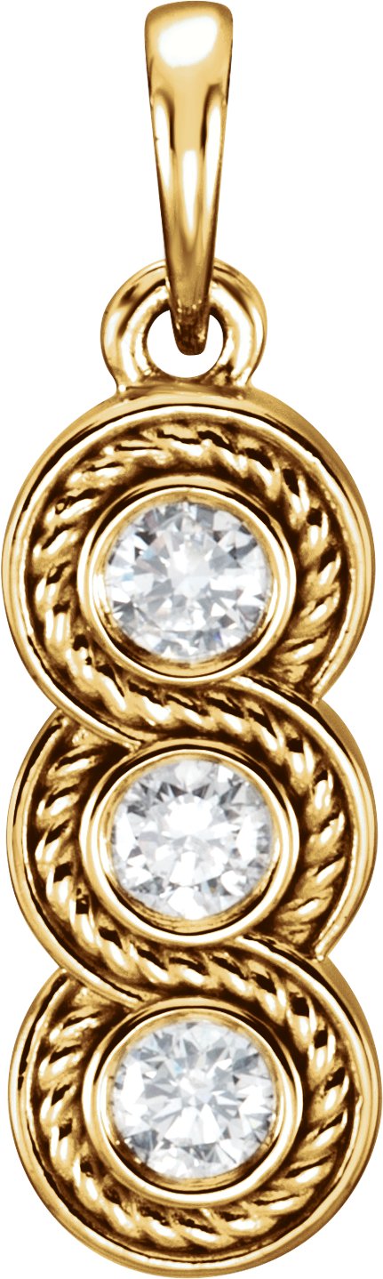 Three-Stone Rope Pendant