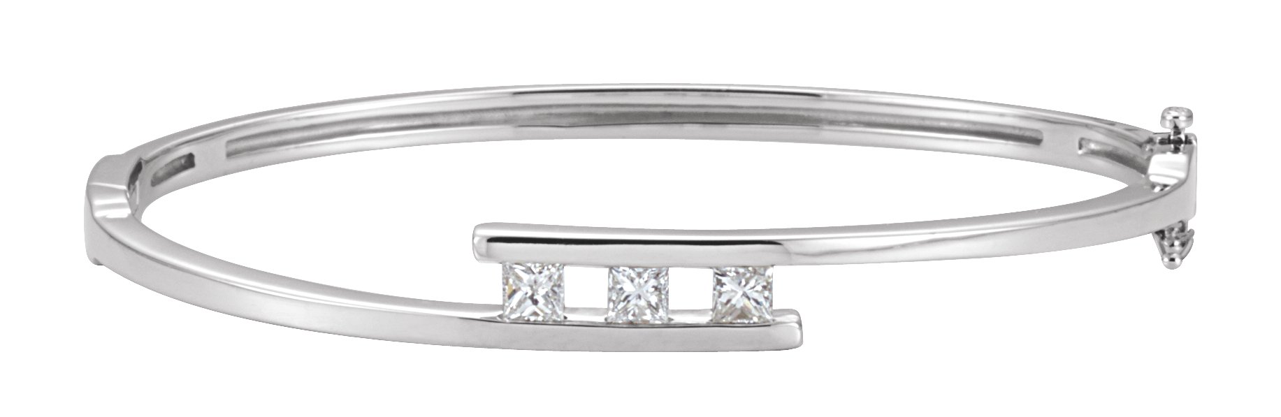 3 Stone Diamond Bangle Bracelet .63 CTW Ref 383816