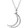 Sterling Silver 25.65x4.7 mm Crescent Moon 16 inch Necklace Ref. 13256374