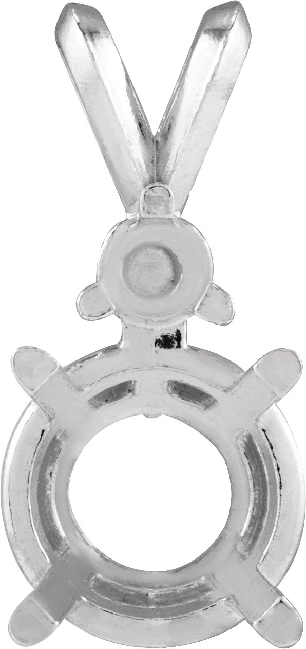 Round 4-Prong Accented Pendant