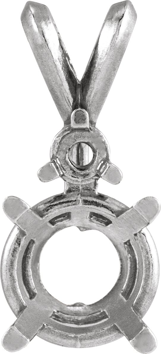 Round 4-Prong Accented Pendant
