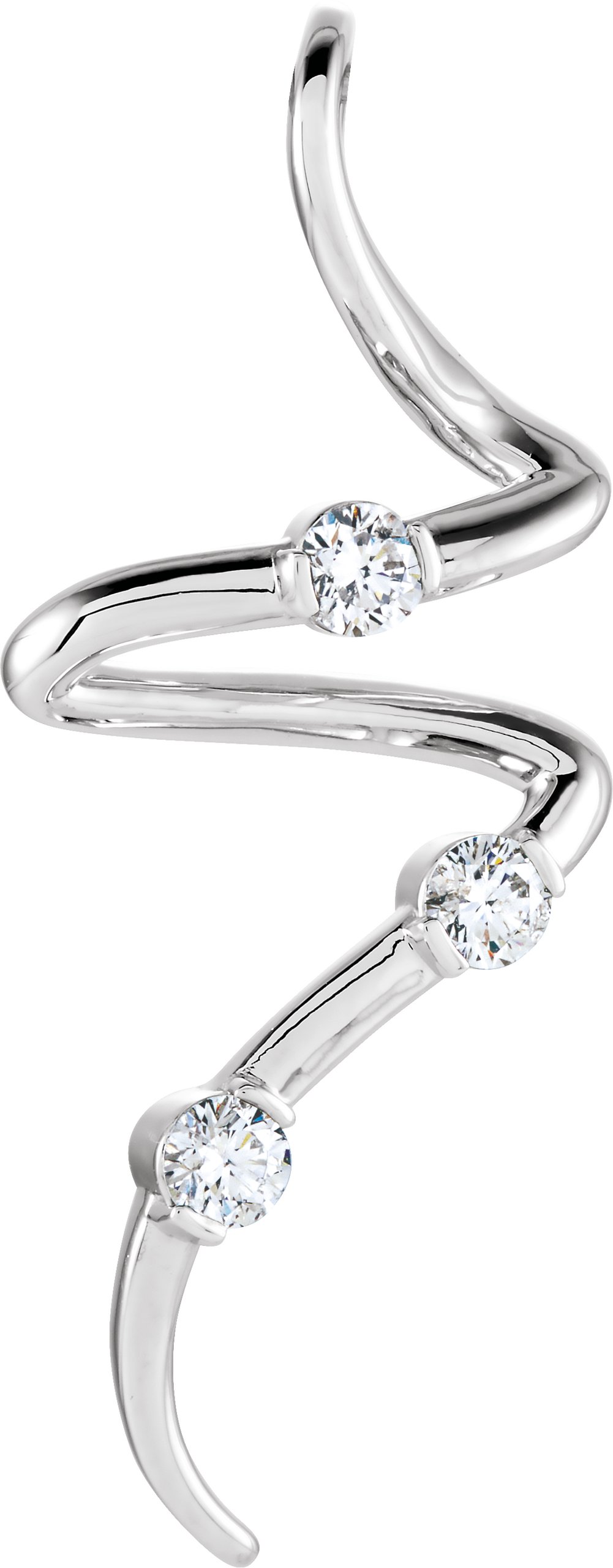 3/8 CTW Natural Diamond Three-Stone Pendant