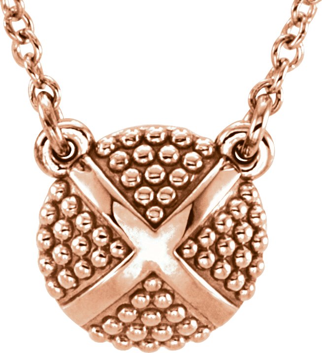 Granulated X Necklace or Center