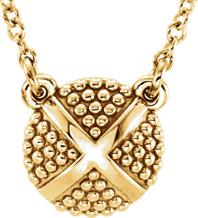 Granulated X Necklace or Center
