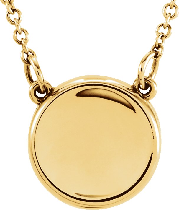 14K Yellow Concave 18" Necklace
