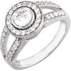 Bridal Retro Antique Style Engagement Ring .5 CTW Ref 929446
