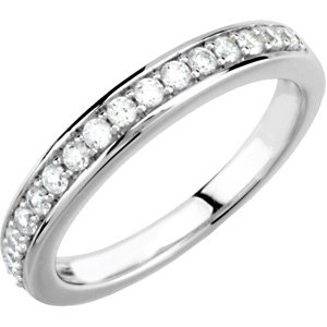 14K White .33 CTW Diamond Band for 4.5 mm Engagement Ring Ref 2747512