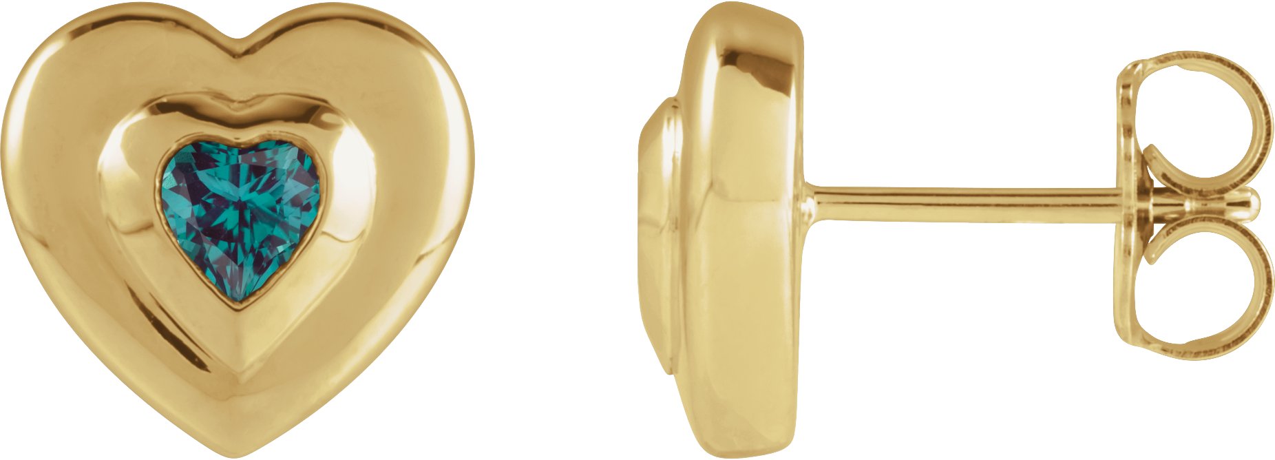 Bezel-Set Solitaire Earrings