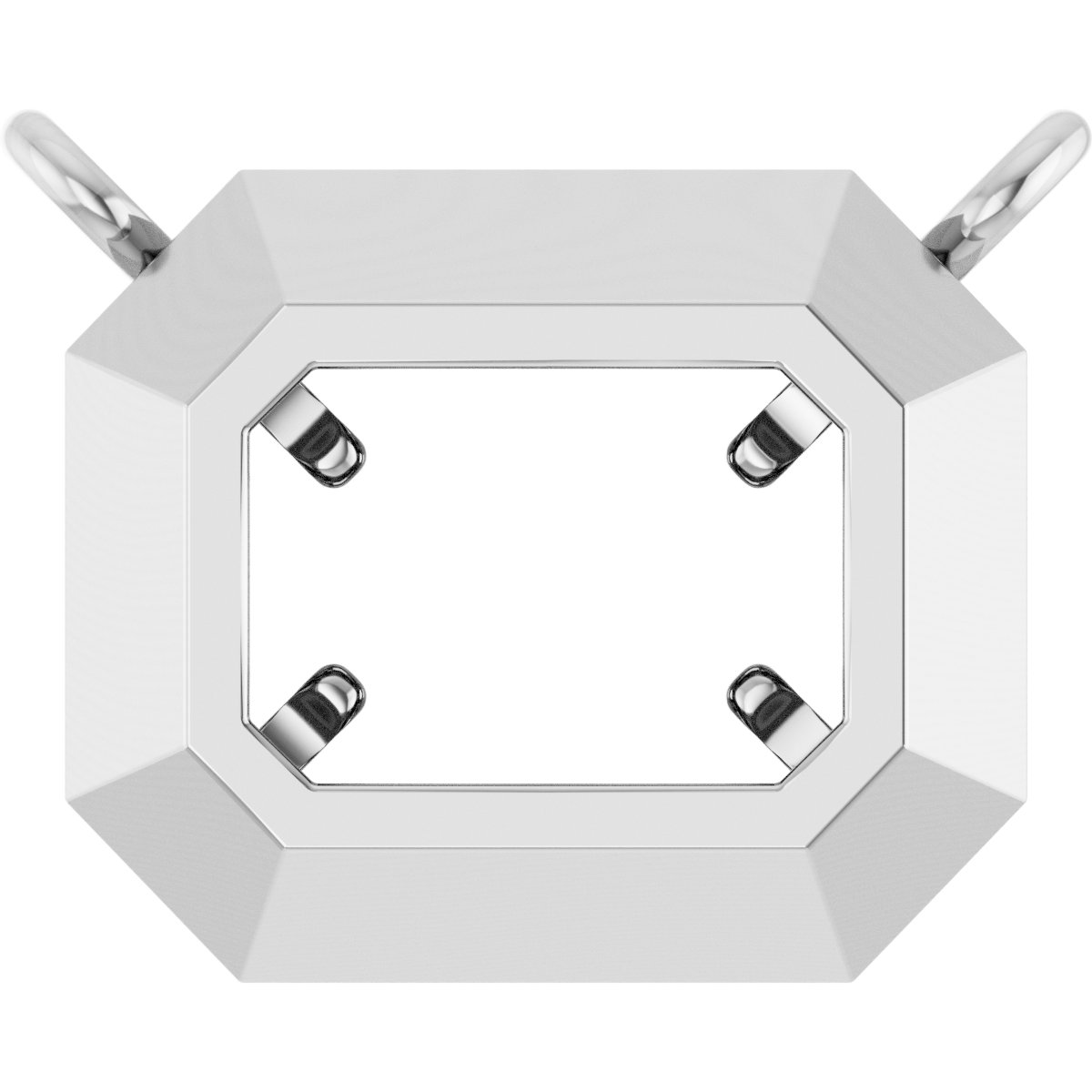 Emerald Back-Set Necklace Center