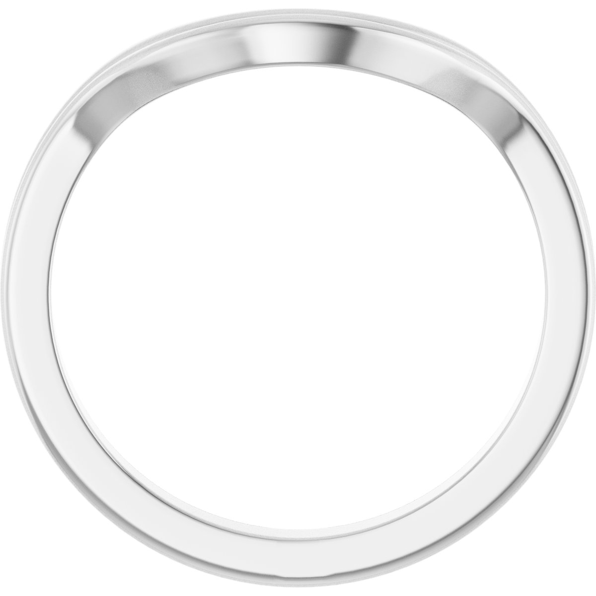 Alternative view of Contour Band – 14K White Gold